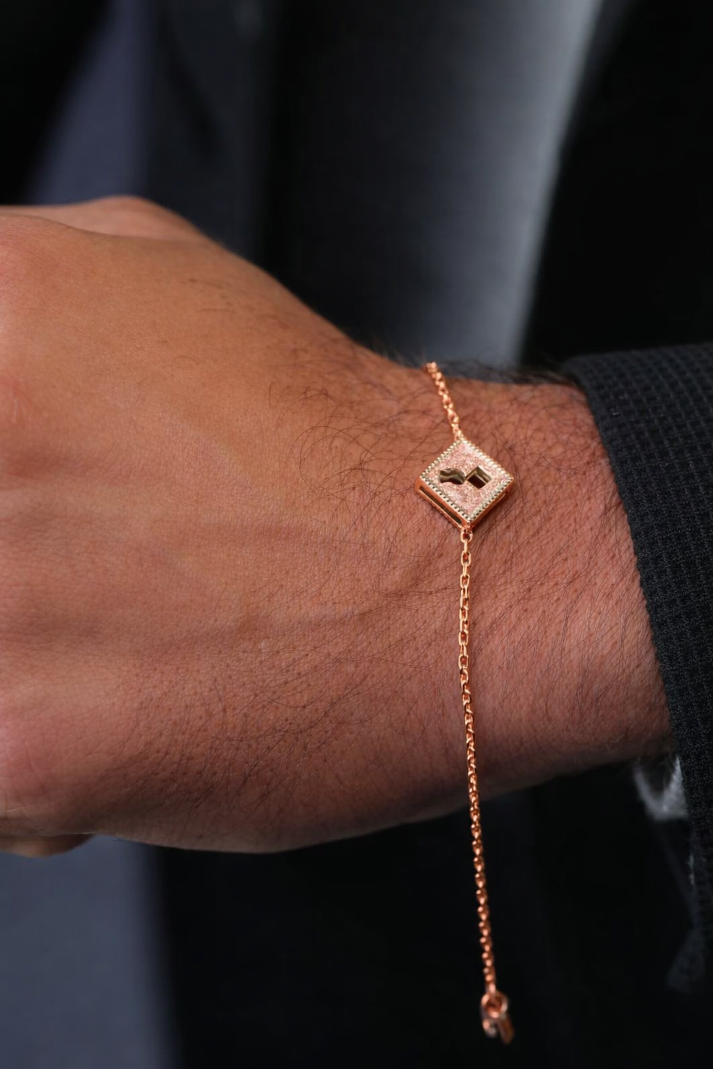 Rose Gold Square Lock