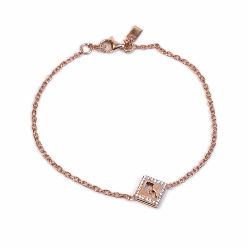 Stone Rose Gold Lock