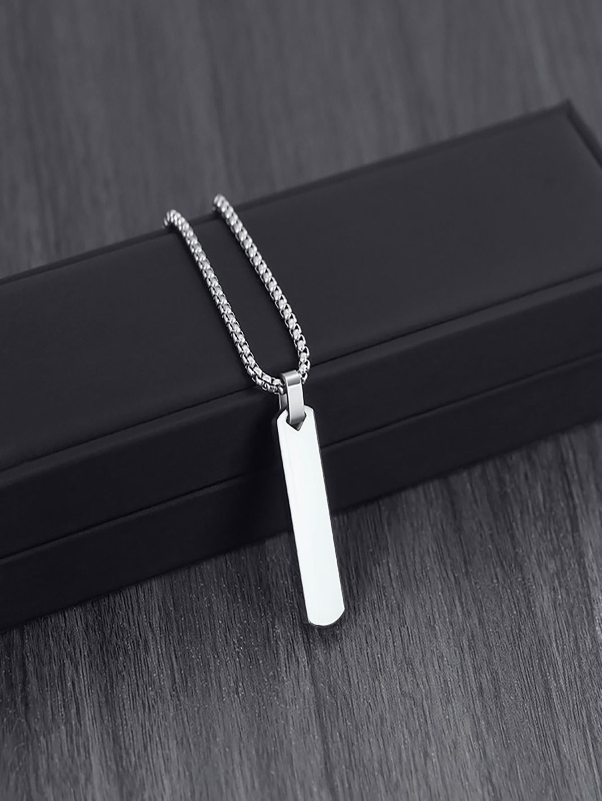 ST Silver Bar Necklace